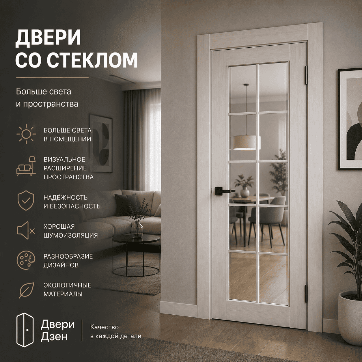 Двери со стеклом в Туле — фото